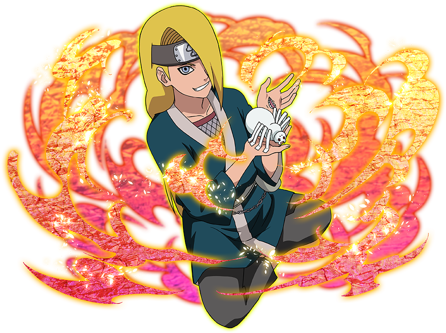 Animated Ninja With Flaming Chakra Aura