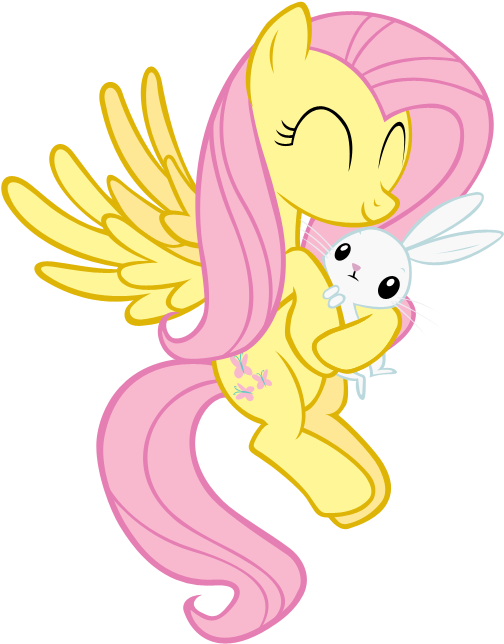 Animated Pegasus Hugging Bunny