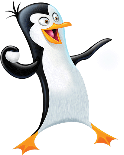 Animated Penguin Character Waving