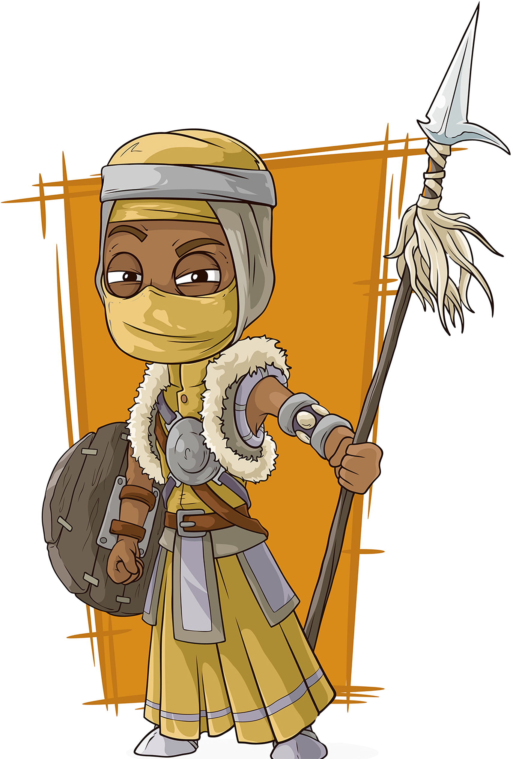 Animated Persian Warrior Character