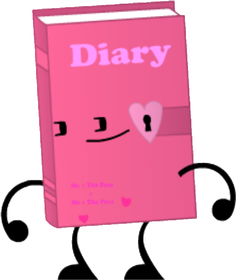 Animated Pink Diary Character