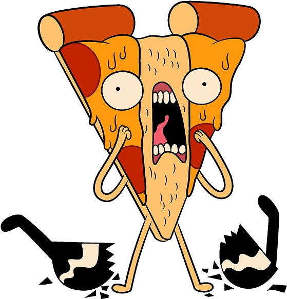 Animated Pizza Character Freakout