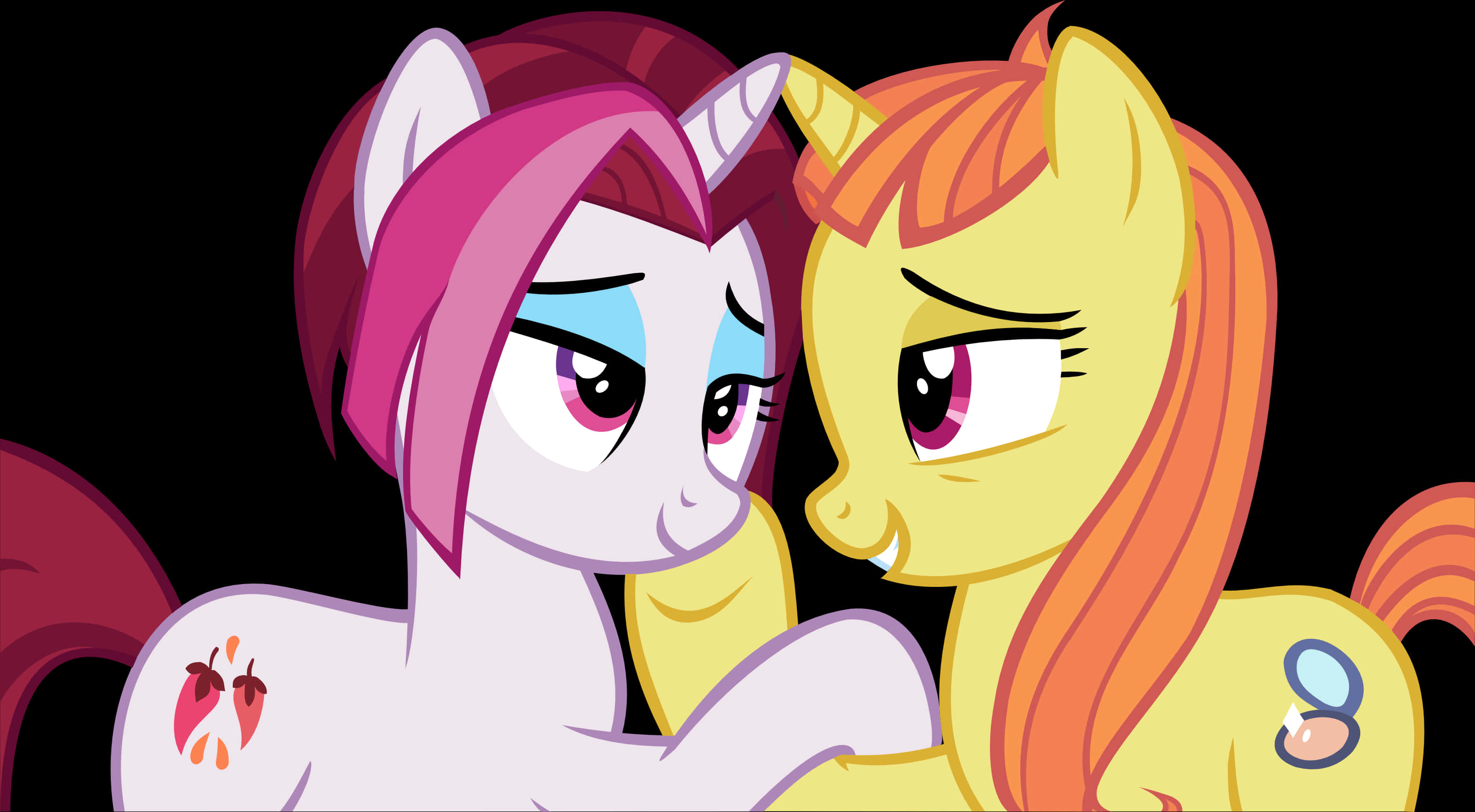 Animated Ponies Blushing Friendship