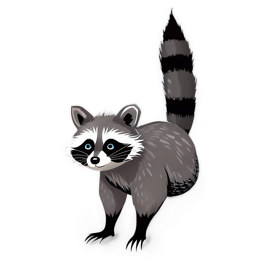 Animated Raccoon Design Png 58