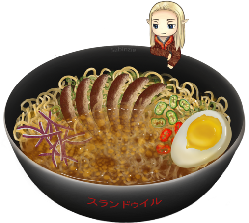 Animated Ramen Bowlwith Character