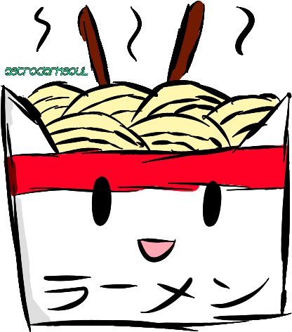 Animated Ramen Cup Character