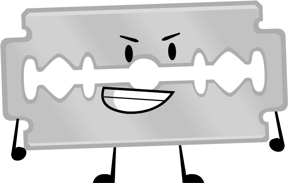 Animated Razor Blade Character