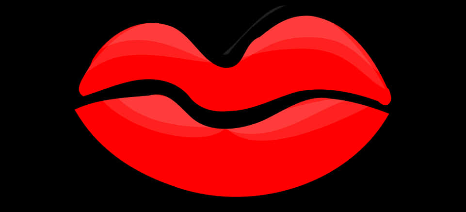 Animated Red Lips Graphic