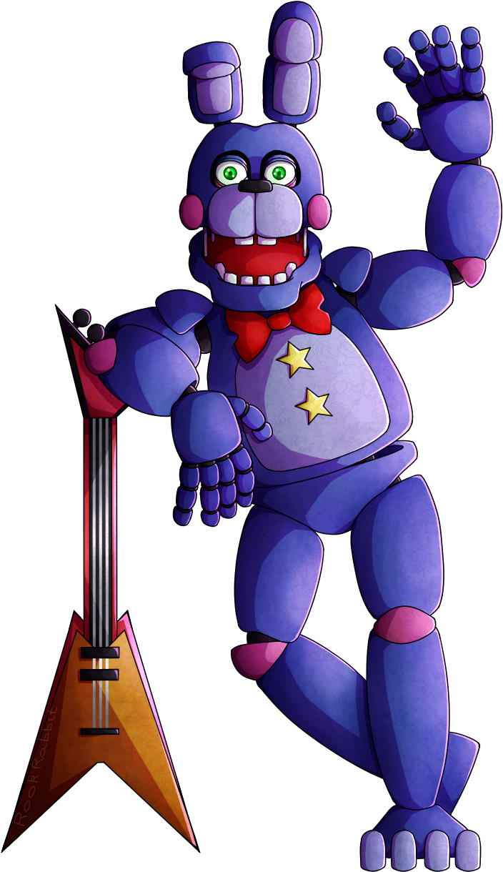 Animated Rockstar Robot With Guitar