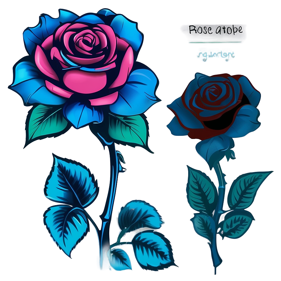 Animated Rose Tattoo Blueprint Png 68