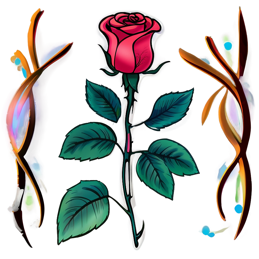 Animated Rose Tattoo Blueprint Png Par