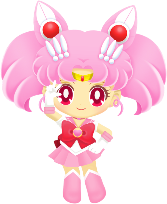 Animated Sailor Character Pink Outfit