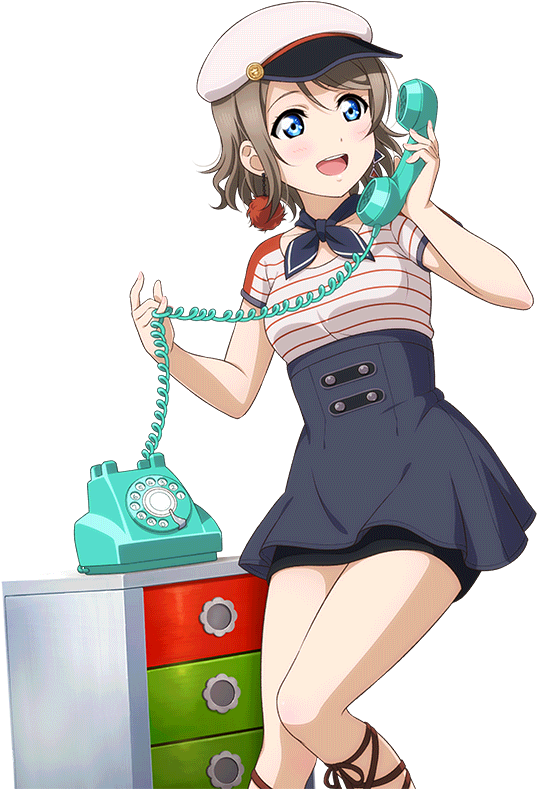 Animated Sailor Girl Phone Call