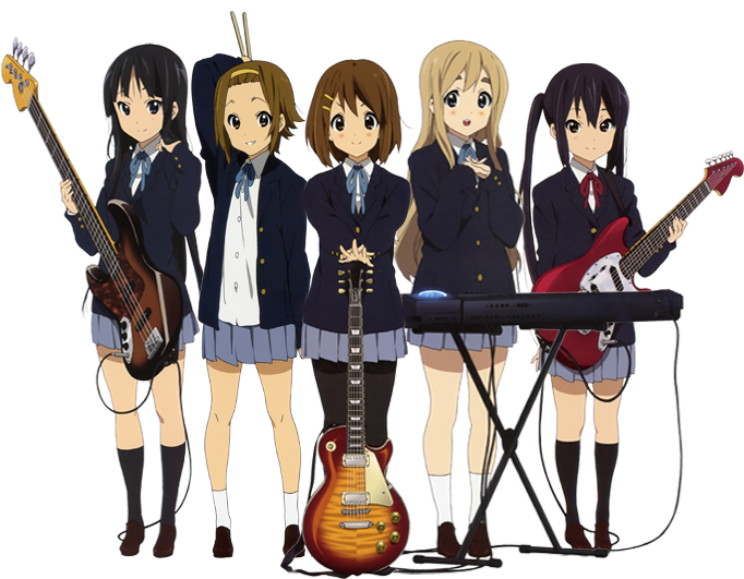 Animated_ School_ Band_ Girls