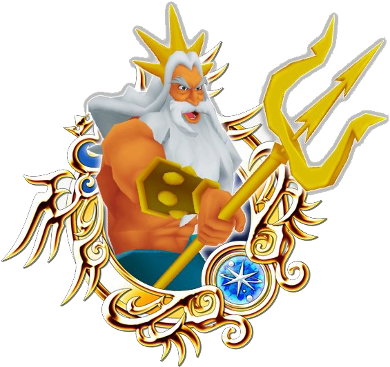 Animated Sea God With Trident