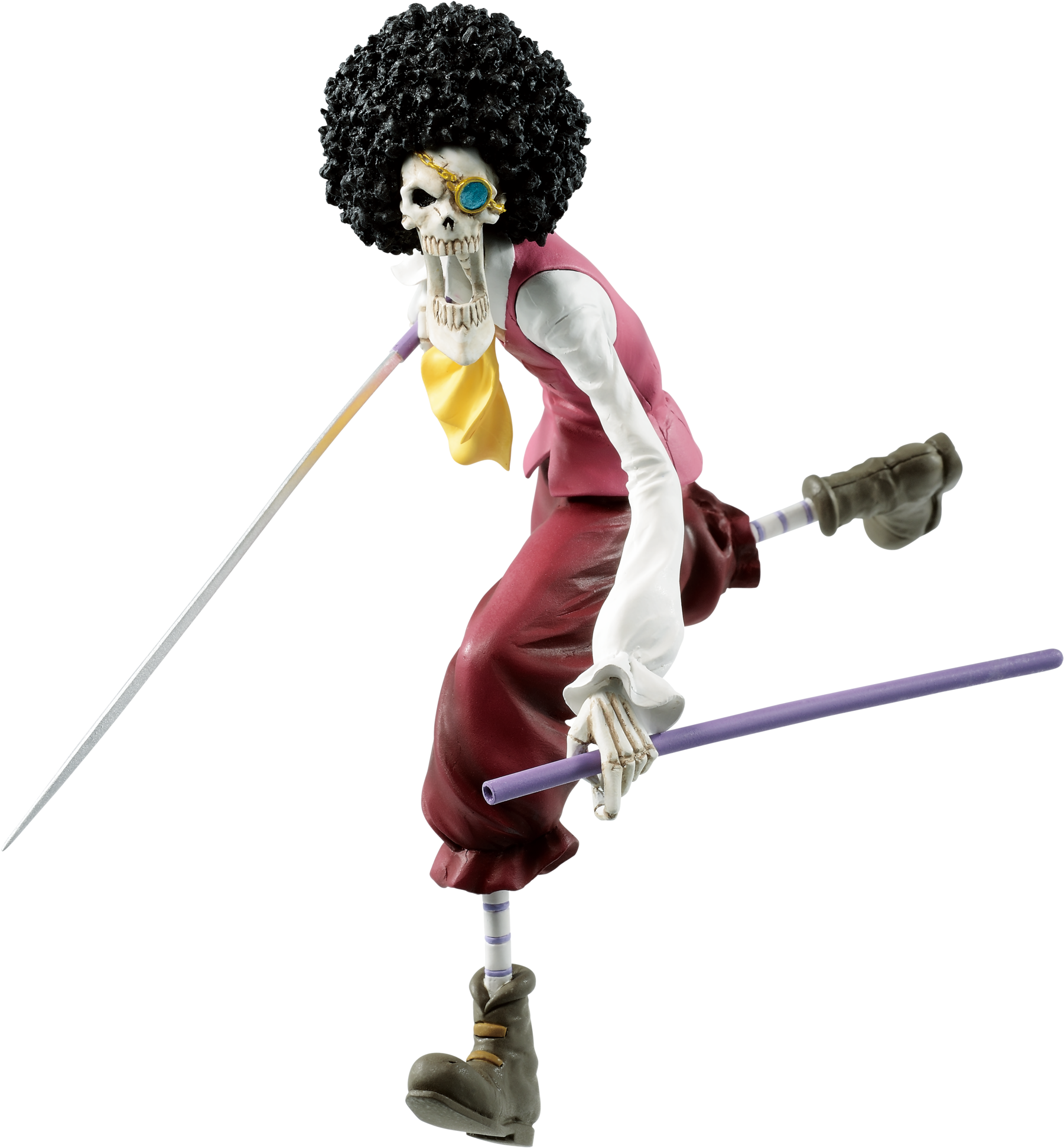 Animated Skeleton Swordsman Figure