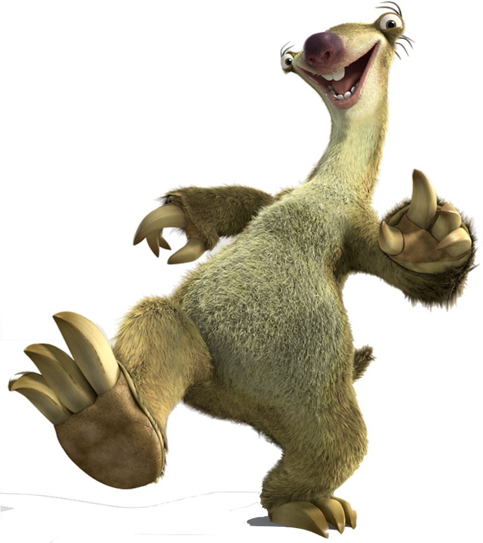 Animated Sloth Character Waving