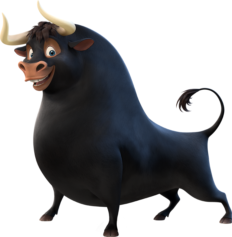 Animated Smiling Bull Character