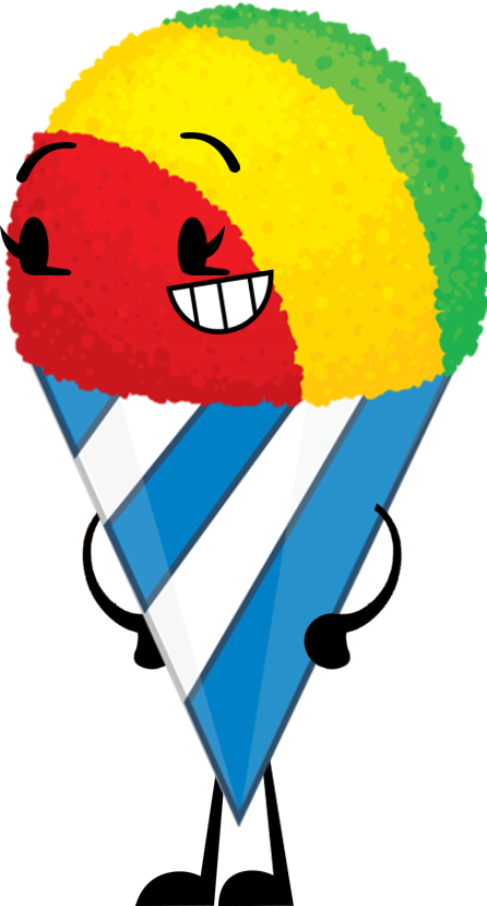 Animated Smiling Snow Cone Character