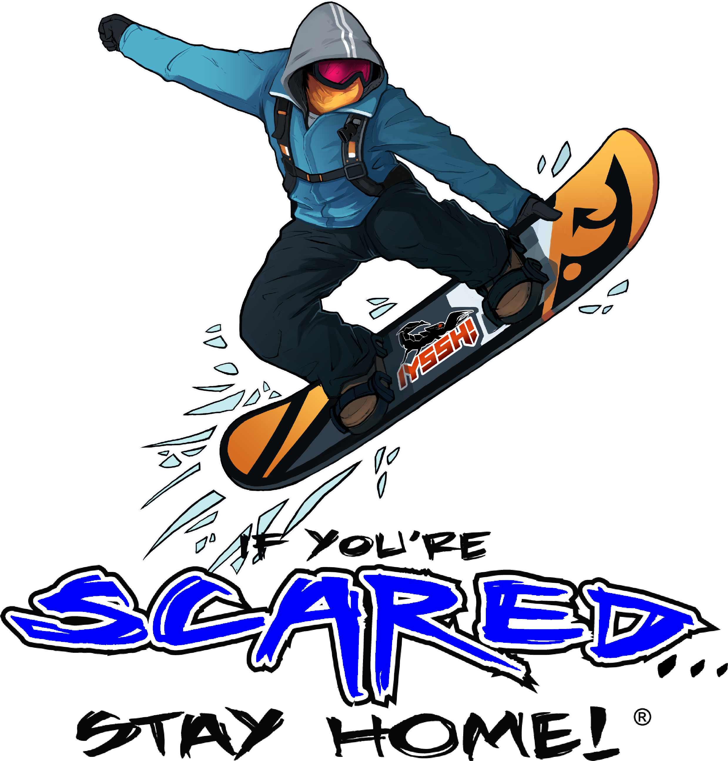 Animated Snowboarder Action Pose