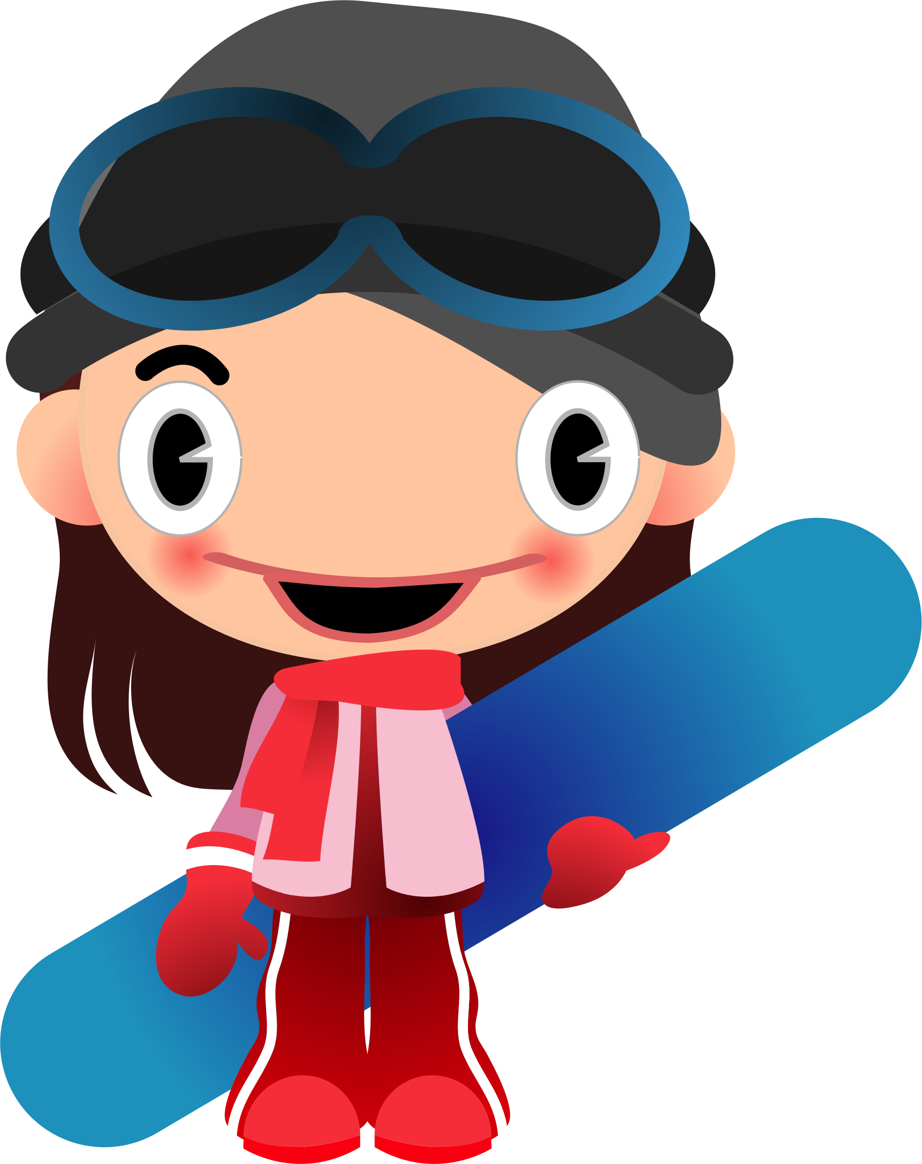 Animated Snowboarder Character