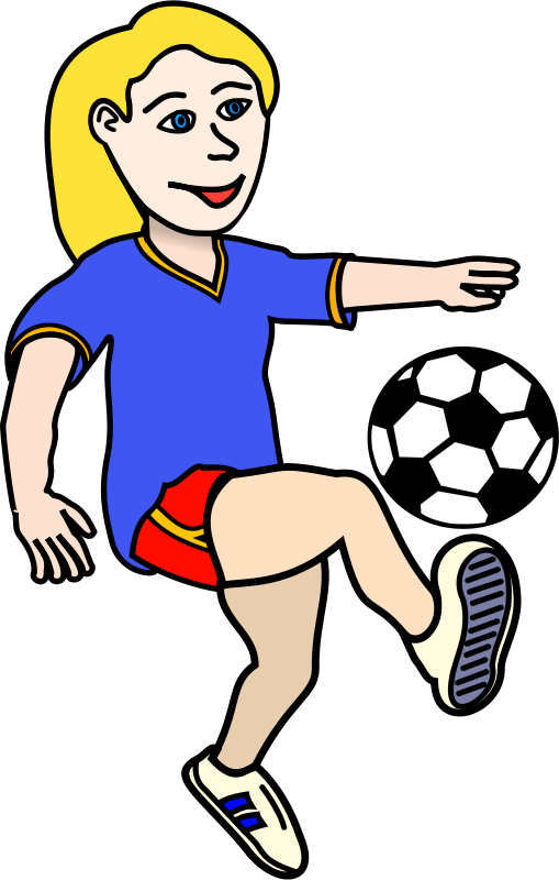 Animated Soccer Player Kicking Ball