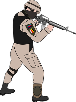 Animated_ Soldier_with_ Rifle_ Vector