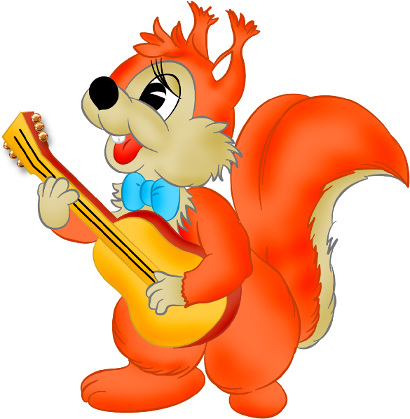 Animated Squirrel Playing Guitar