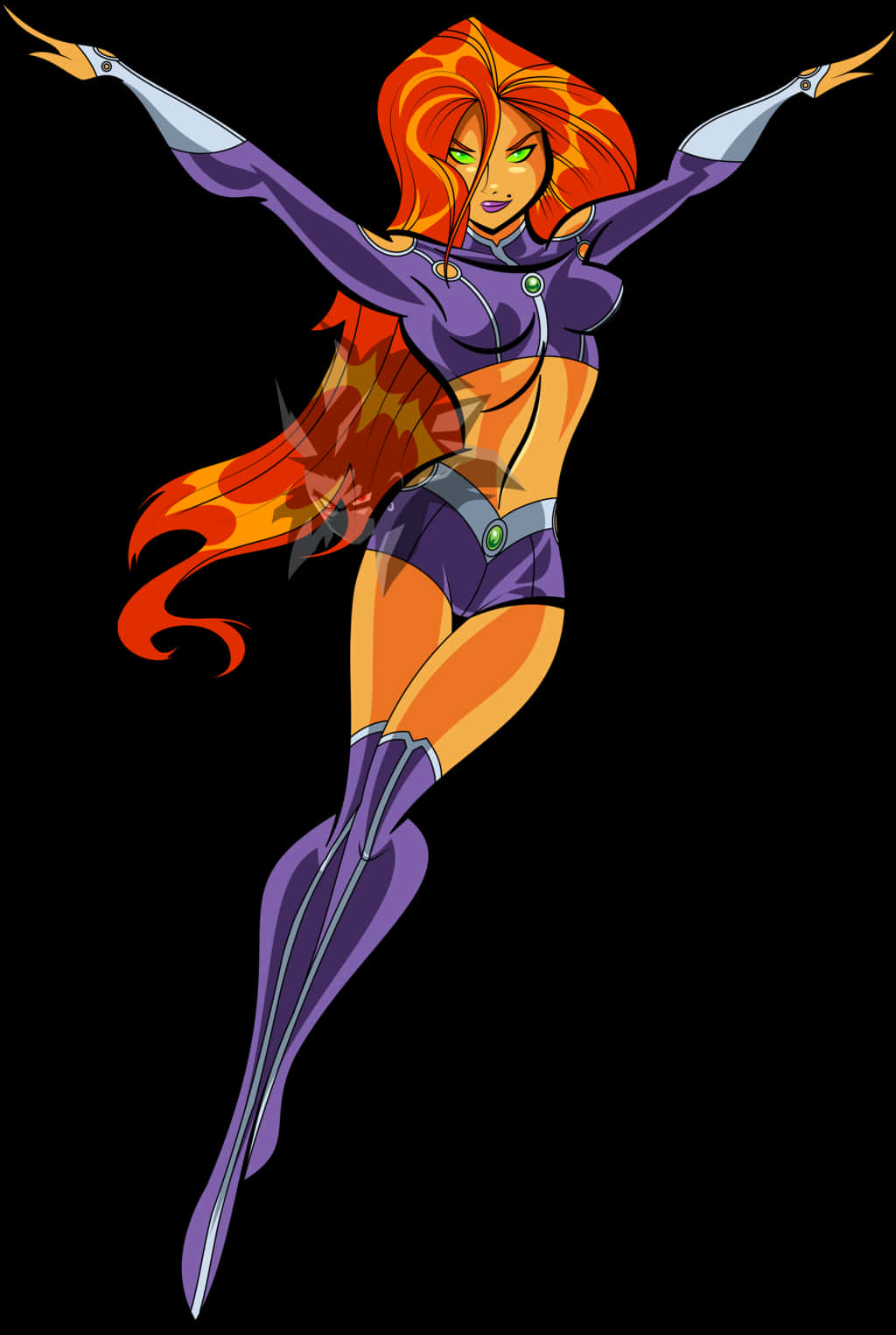 Animated Starfire Flying Pose