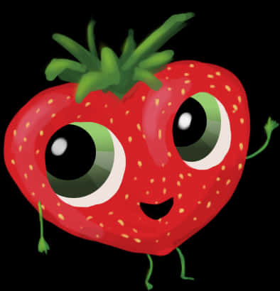 Animated Strawberry Character