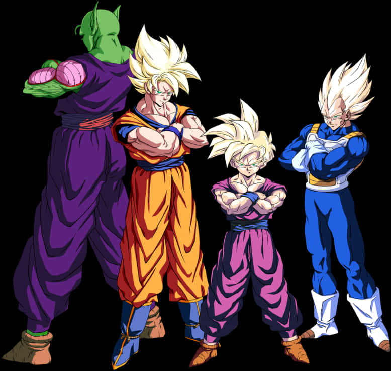 Animated_ Super_ Saiyan_ Group_ Pose