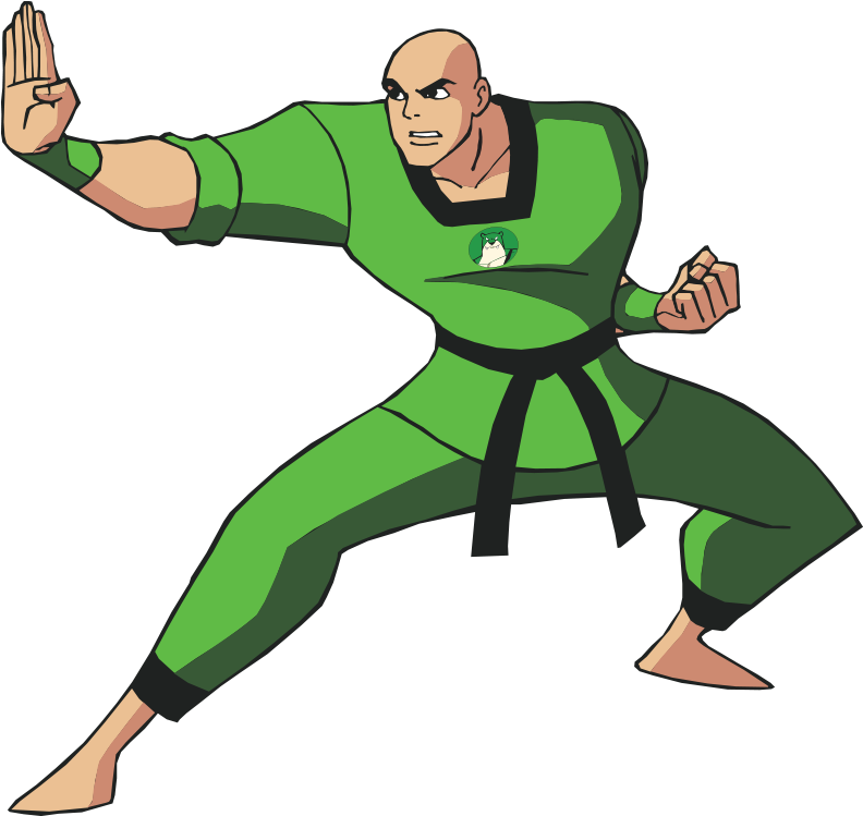 Animated Taekwondo Martial Artist Stance