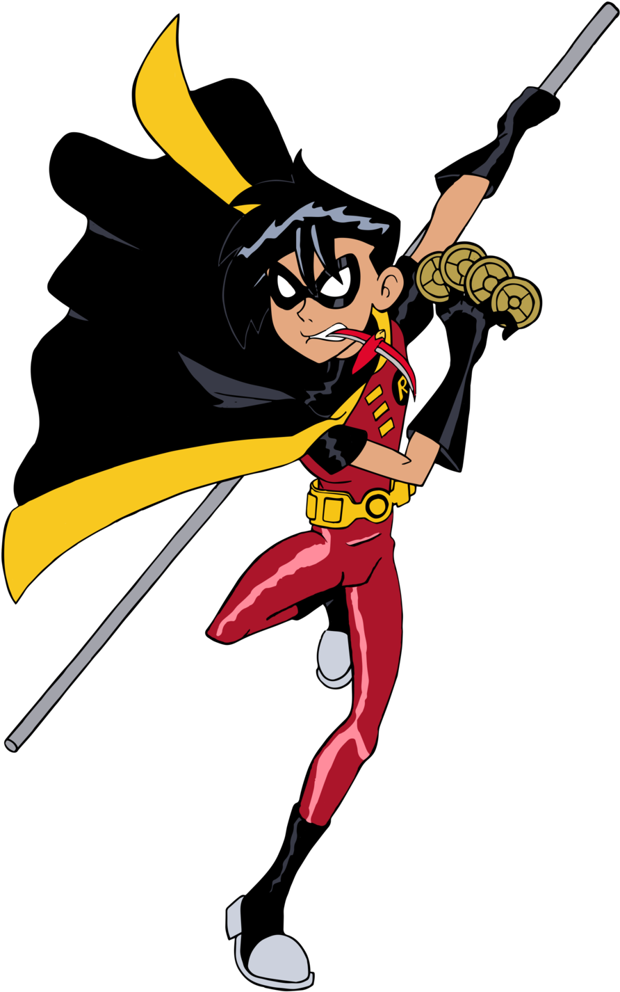 Animated Teen Superhero Action Pose