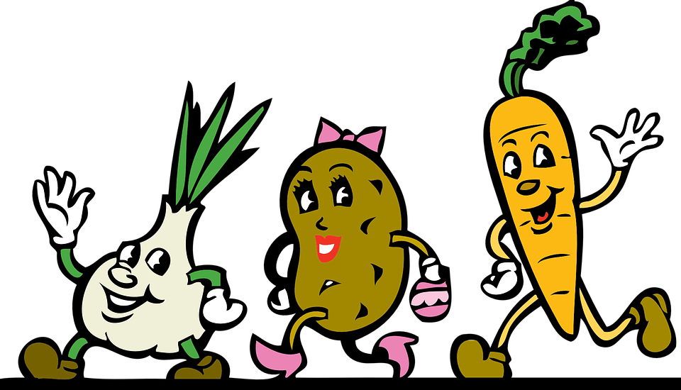 Animated Vegetable Friends Jogging