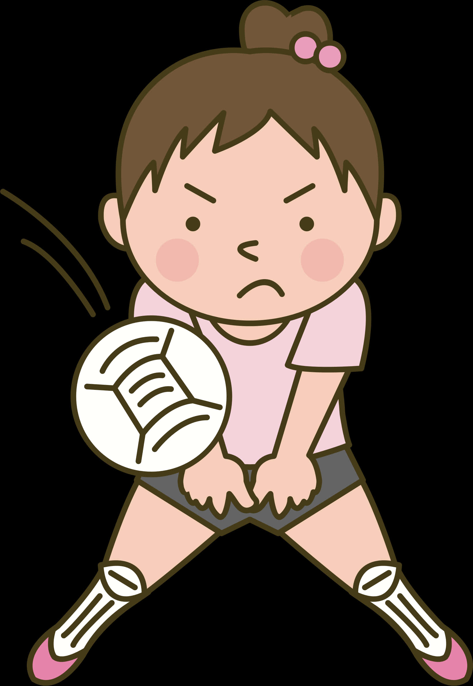 Animated Volleyball Player Ready Position