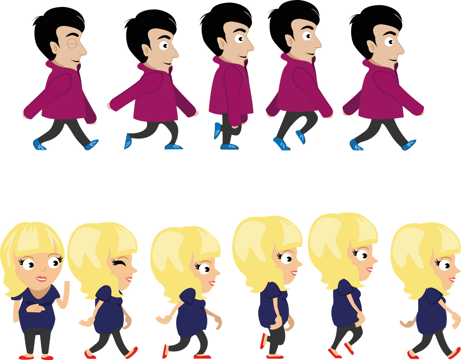 Animated Walking Sequence