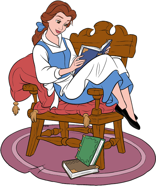 Animated Woman Reading Book