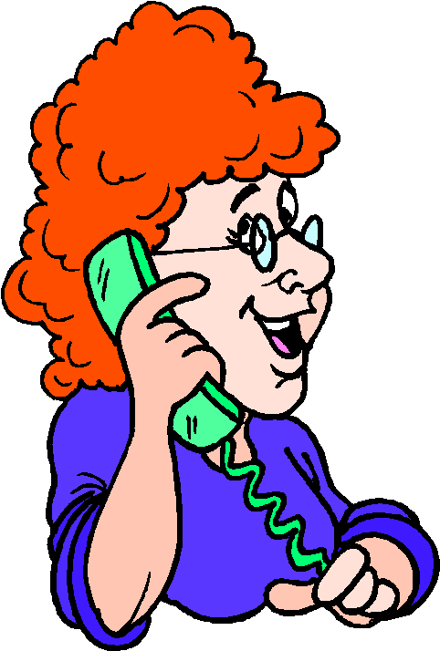 Animated Woman Talkingon Phone