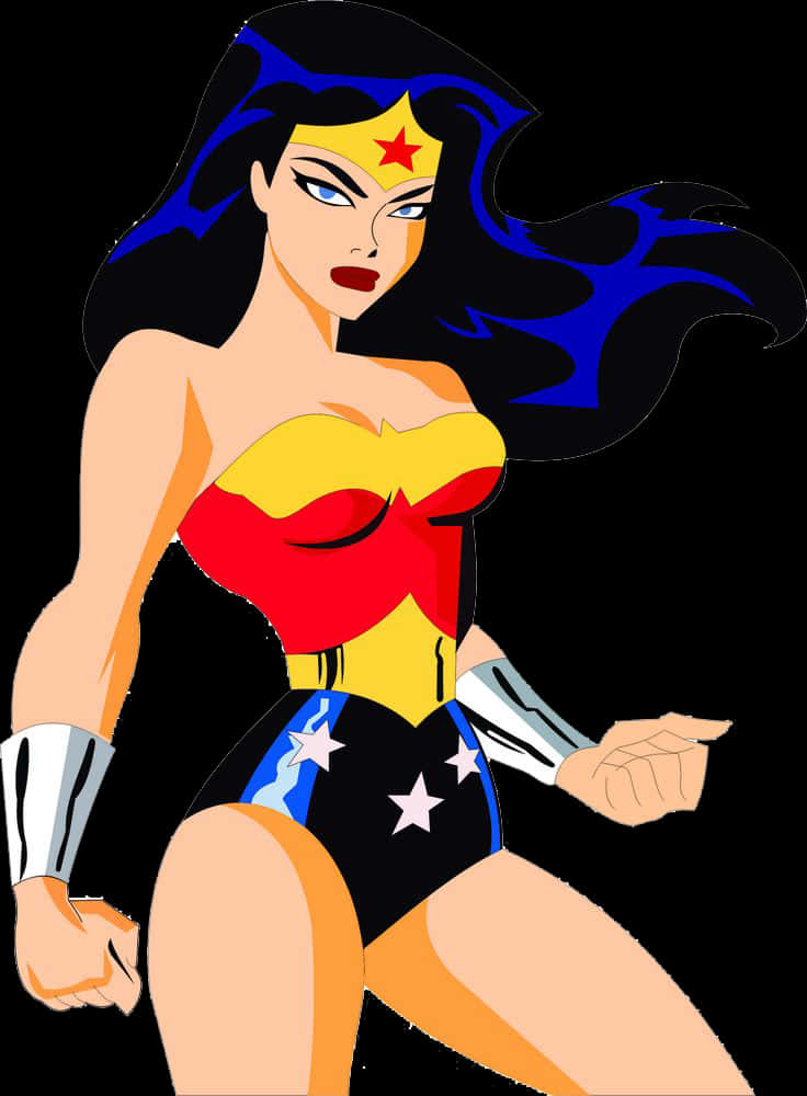 Animated Wonder Woman Portrait