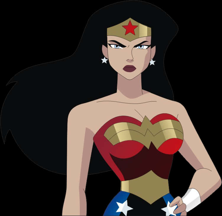 Animated Wonder Woman Portrait