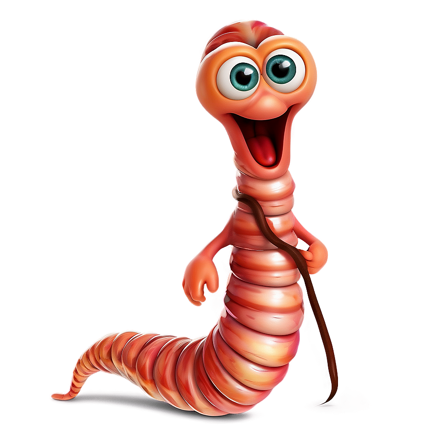 Animated Worm Character Png Tgb55