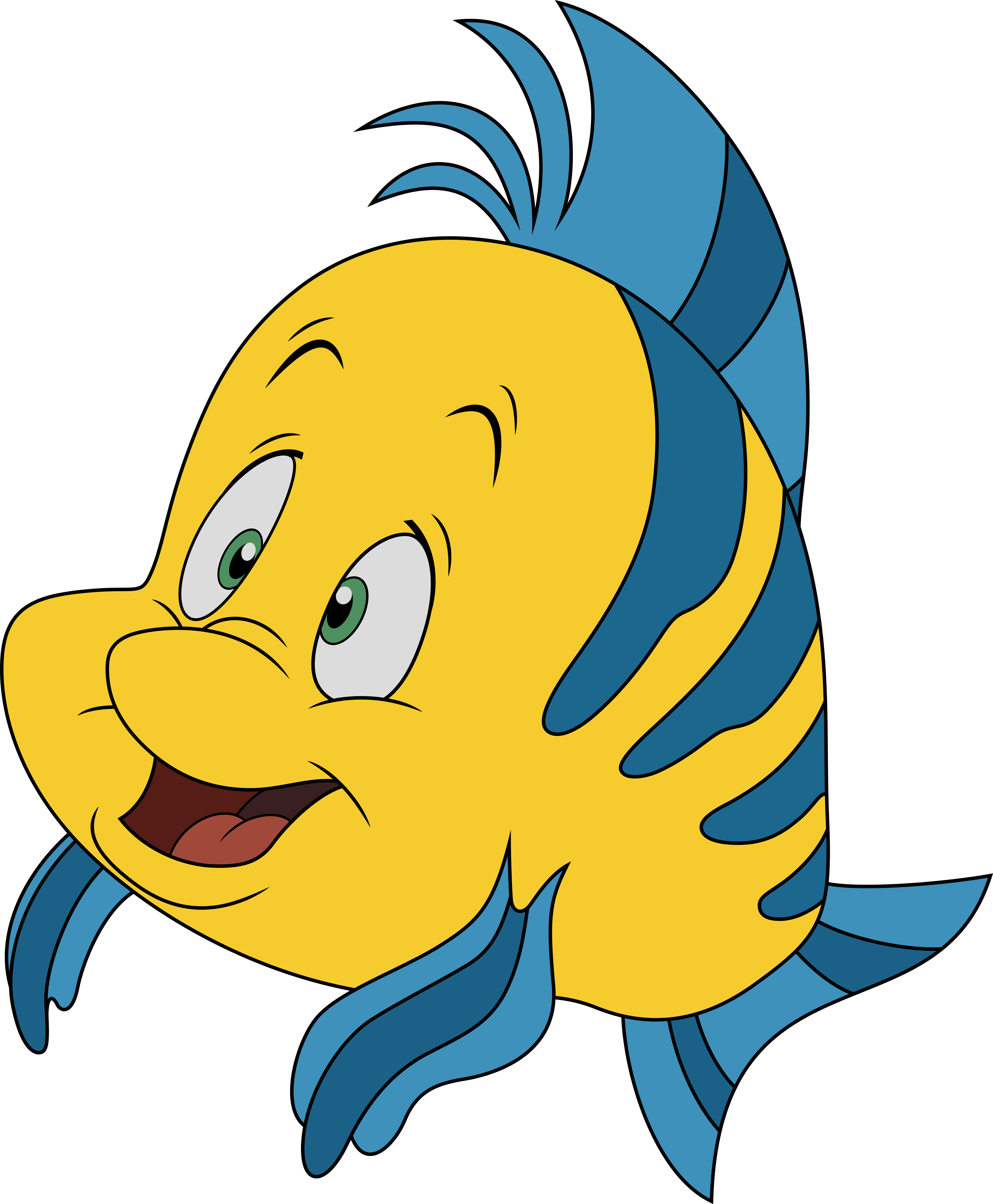 Animated Yellow Fish Character