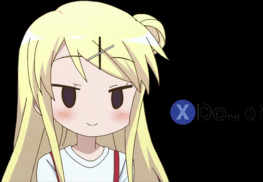 Anime Blonde Character Blushing