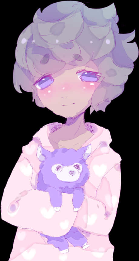 Anime Boywith Plushie