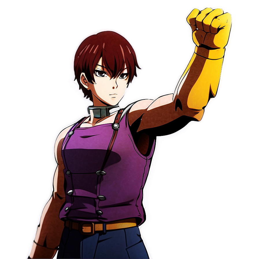 Anime Character In Battle Stance Png Dxa87