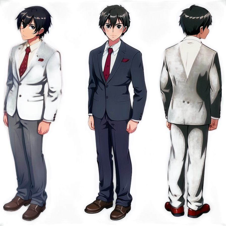 Anime Character In Formal Suit Png 15