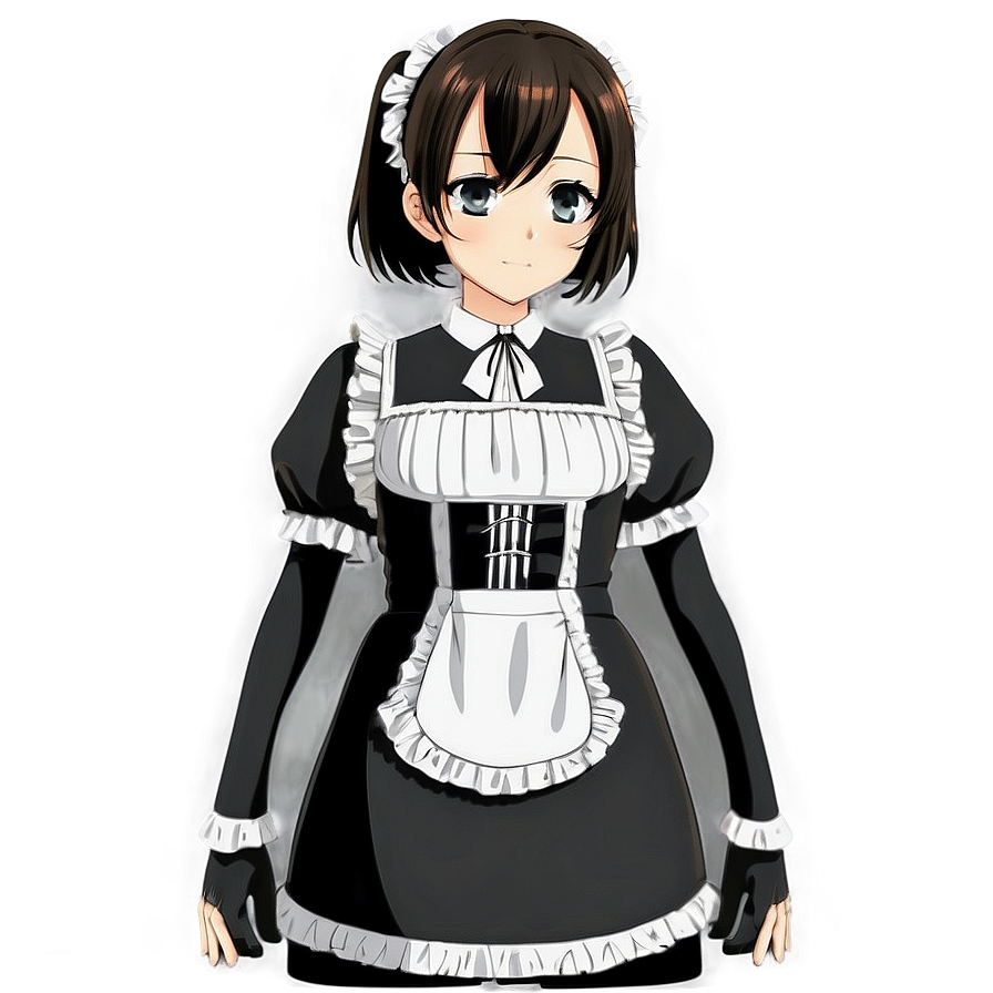 Anime Character In Maid Outfit Png Dac