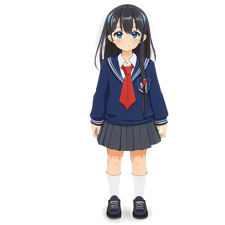 Anime Character In School Uniform Png 06252024