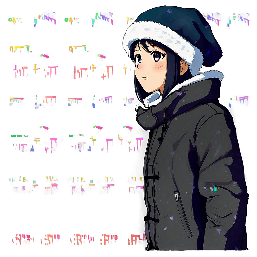 Anime Character In Winter Clothes Png 06252024