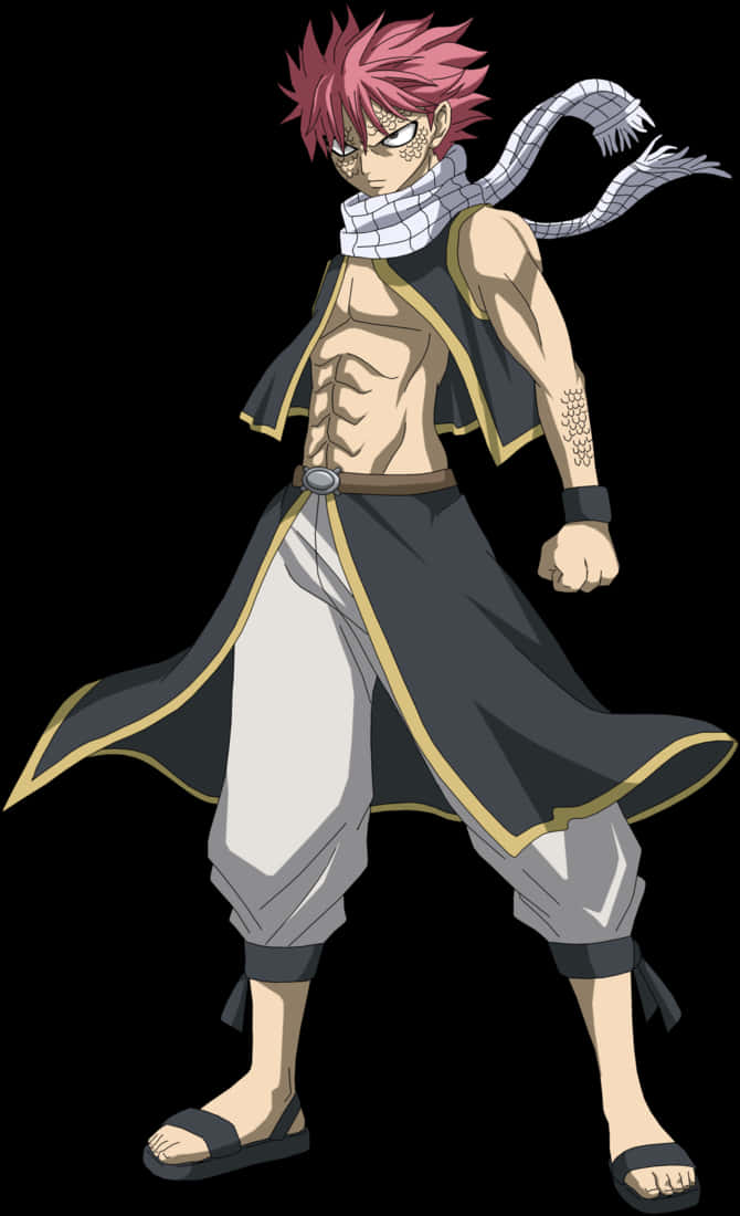 Anime Character Natsu Standing Pose